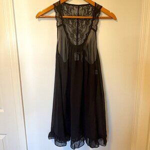 Linea Donatella baby doll style lingerie size S Black Lace